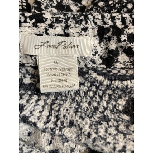 Womens Button-Down Snake Print Blouse Size M By Love Potion - Picture 9 of 10